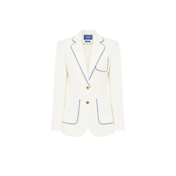 Leo Lin Ivory Jackets Premium wool blend tailored blazer