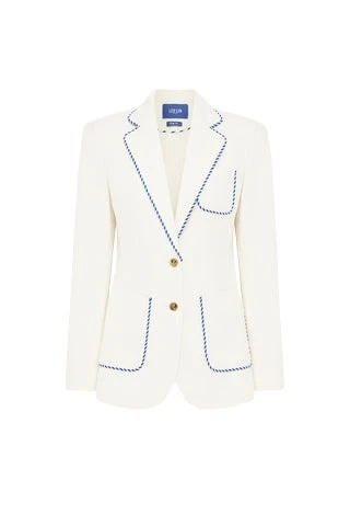 Leo-Lin-Jillian92082_nobg Leo Lin Ivory Jackets Premium wool blend tailored blazer