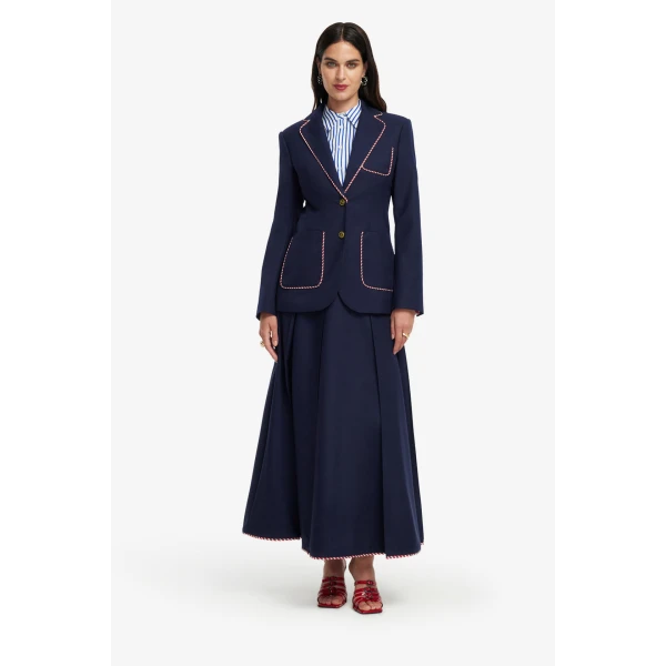 Box pleat skirt