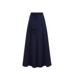 Leo Lin Blue Skirts Premium wool blend maxi skirt