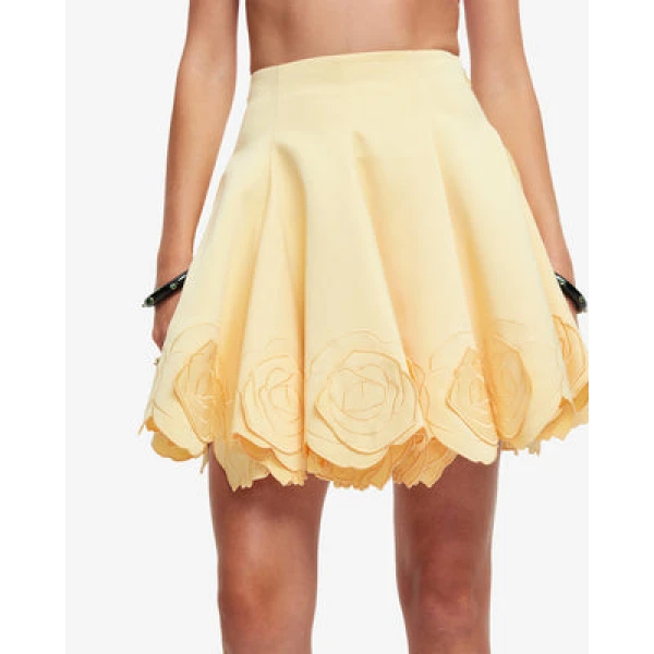 Fully lined - Appliqué Skirt from Coveti