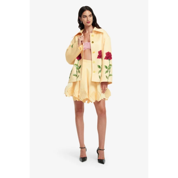 Exaggerated collar neckline