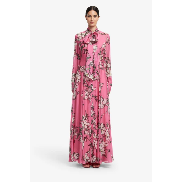 Leo Lin Lilith Tie Neck Maxi Dress, view 2
