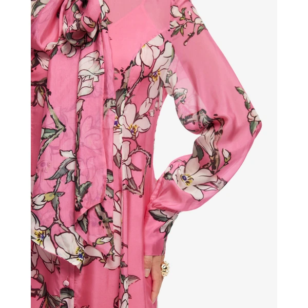 Leo Lin Lilith Tie Neck Maxi Dress, view 8
