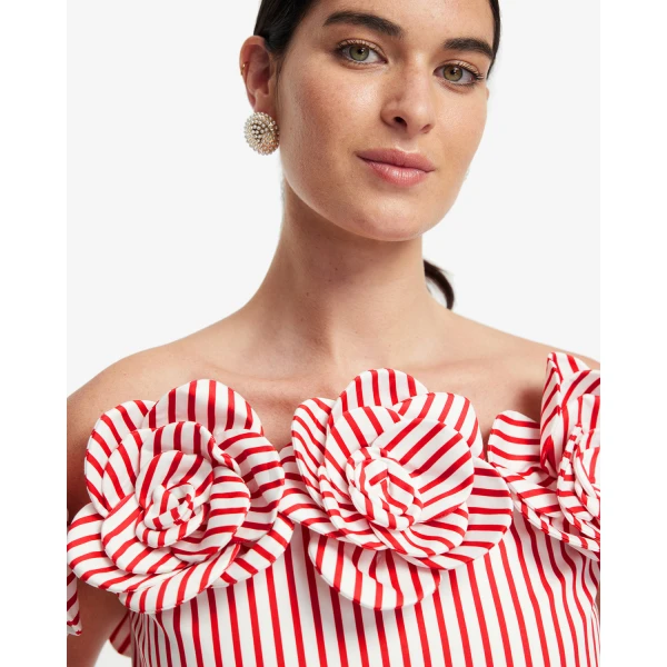 Leo Lin Multicolour Tops Premium cotton off shoulder top