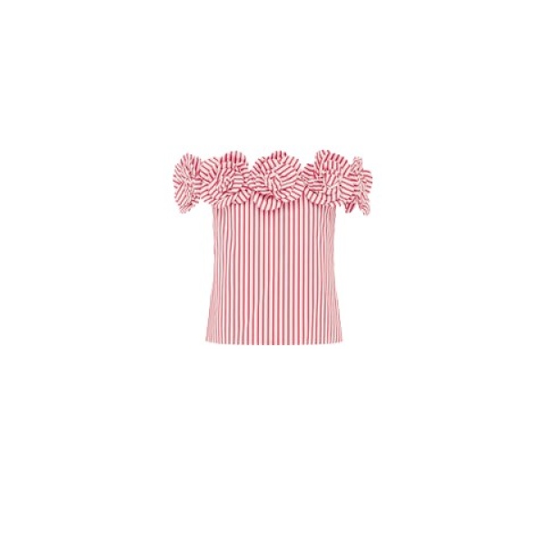 Leo Lin Multicolour Tops Premium cotton off shoulder top