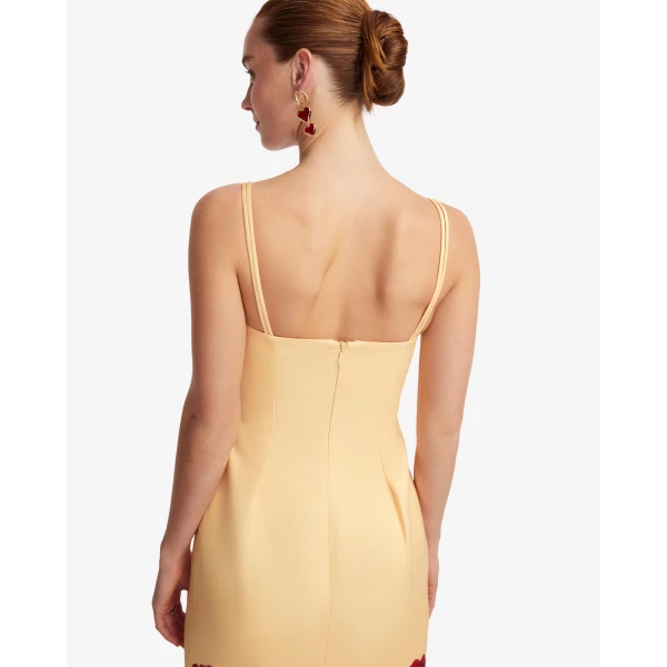 Leo Lin Yellow Dresses Premium embellished midi dress