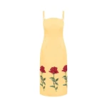 Leo Lin Yellow Dresses Premium embellished midi dress