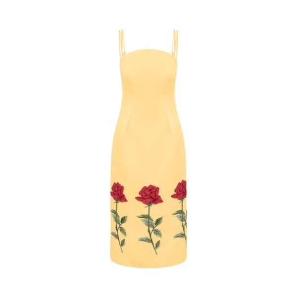 Leo Lin Polina Embellished Rose Midi Dress