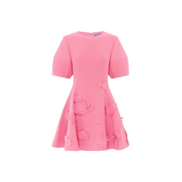 Leo Lin Simona Appliqué Mini Dress