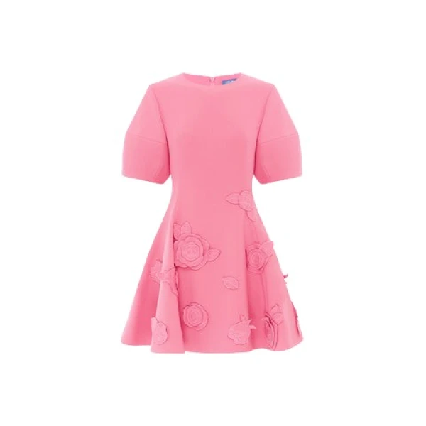 Leo Lin Pink Dresses Premium appliqué mini dress