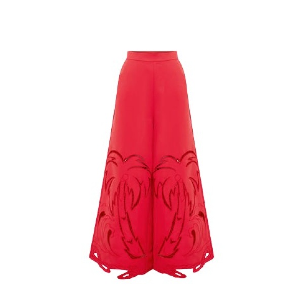 Leo Lin Multicolour Pants Premium appliqué pants