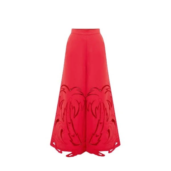 Leo Lin Multicolour Pants Premium appliqué pants