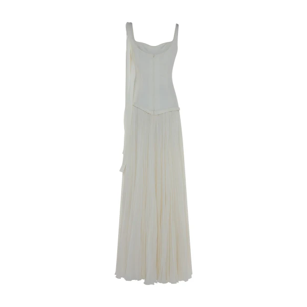 Marmar Halim Ana - Fitted Crepe Gown With Chiffon Cut-Outs And Heart Neckline Gowns