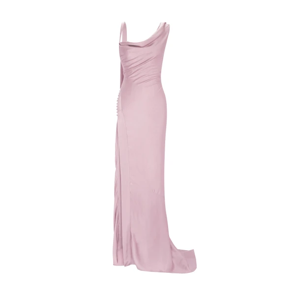 Marmar Halim Button Detailed Slip Silk Gown Gowns