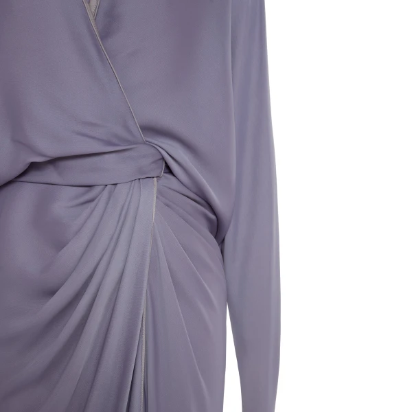 Marmar Halim Camila - Draped Satin Gown With Structured Collar Gowns