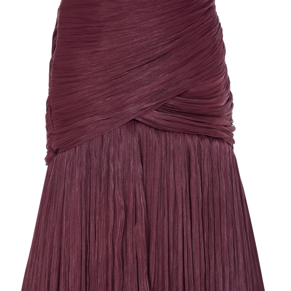 Marmar Halim Claudia - Strapless Pleated Fish-Cut Silk Gown With Corset Gowns