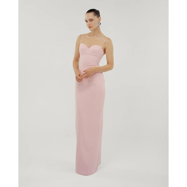 Marmar Halim Crepe Dress With Detailed Bust Dresses