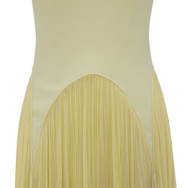 Marmar Halim Crepe Hand Pleated Chiffon Georgette A-Line Dress Dresses