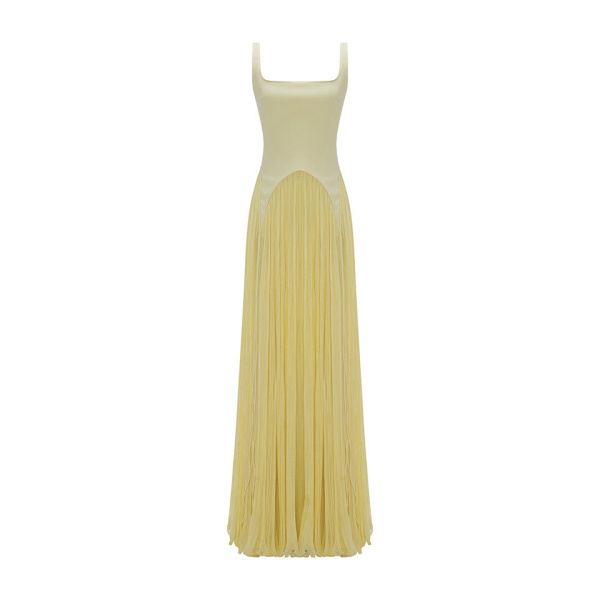 Marmar Halim Crepe Hand Pleated Chiffon Georgette A-Line Dress Dresses