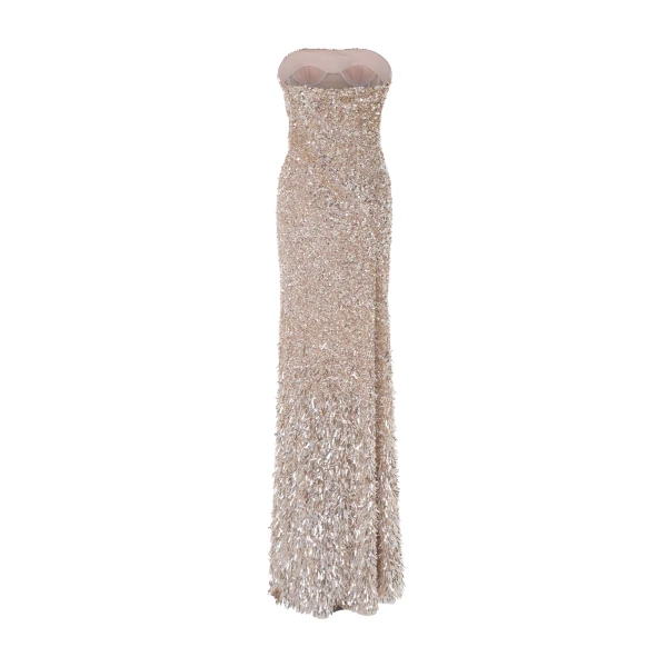 Marmar Halim Dailin - Strapless Embroidered Gown With Dégradé Effect Gowns