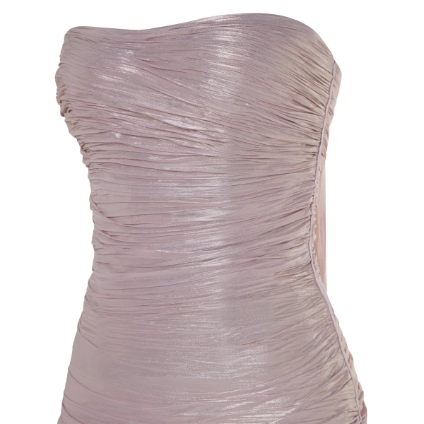 Marmar Halim Dayana - Strapless Pleated Silk Gown With Corset And A-Line Skirt Gowns