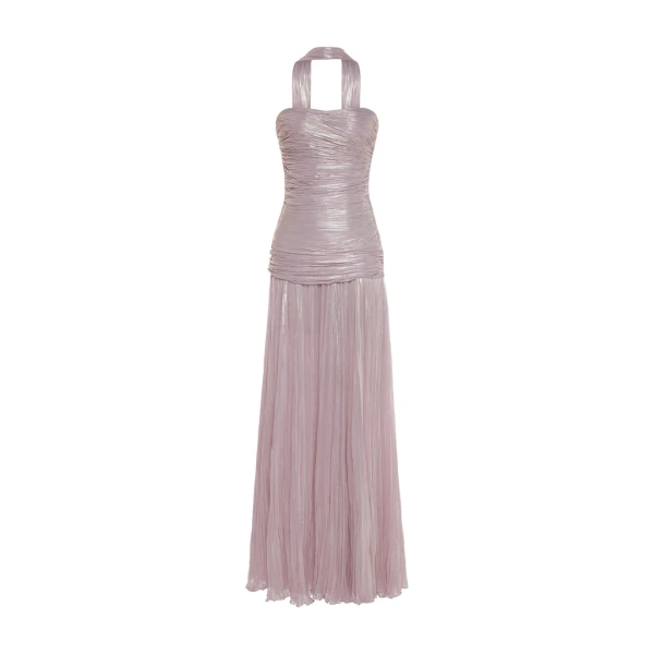 Marmar Halim Dayana - Strapless Pleated Silk Gown With Corset And A-Line Skirt Gowns