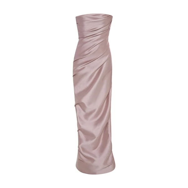 Marmar Halim Draped Mikado Gown Gowns