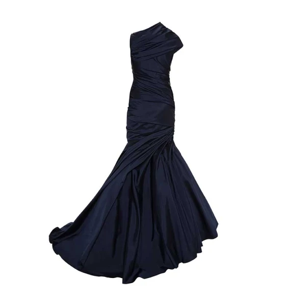 Marmar Halim Draped One Shoulder Bodice Mermaid Gown Gowns