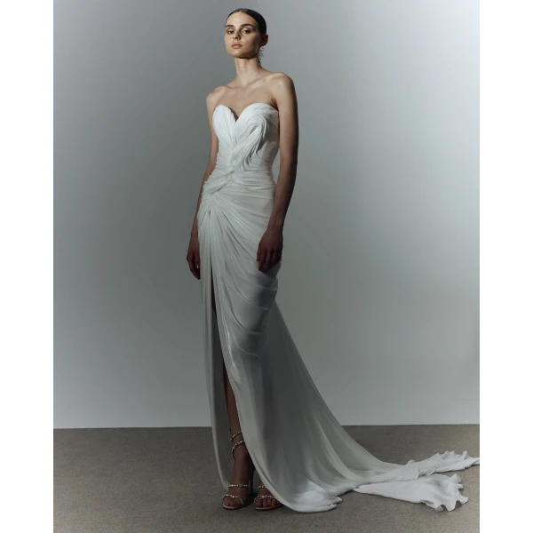 Marmar Halim Draped Satin – Like Skirt, view 2