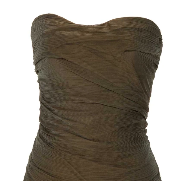 Marmar Halim Draped Silky Chiffon With Detachable Tail Dress Dresses
