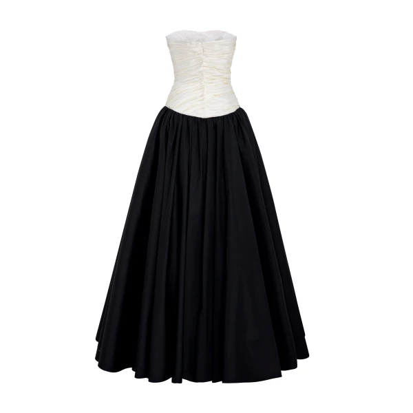 Marmar Halim Dropped Waist Mikado-Taffeta Gown Gowns