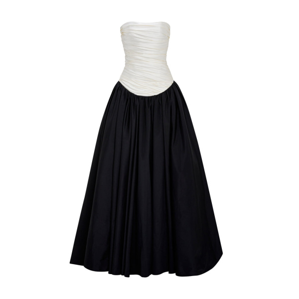 Marmar Halim Dropped Waist Mikado-Taffeta Gown Gowns