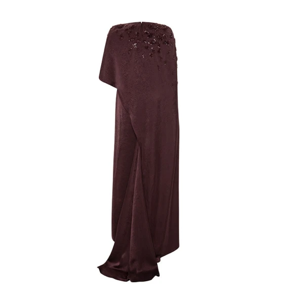 Marmar Halim Embodied Long Front Cape Gown Gowns