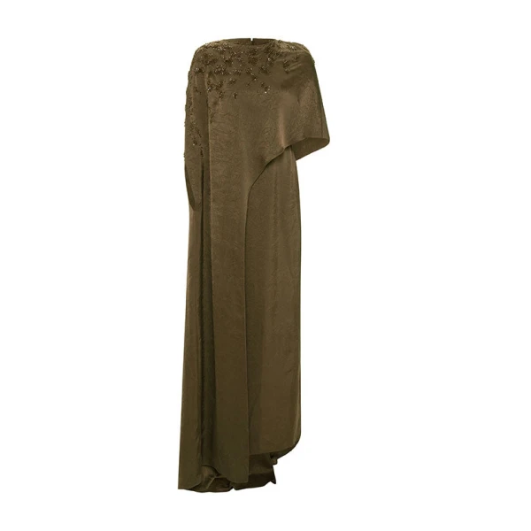 Marmar Halim Embodied Long Front Cape Gown Gowns