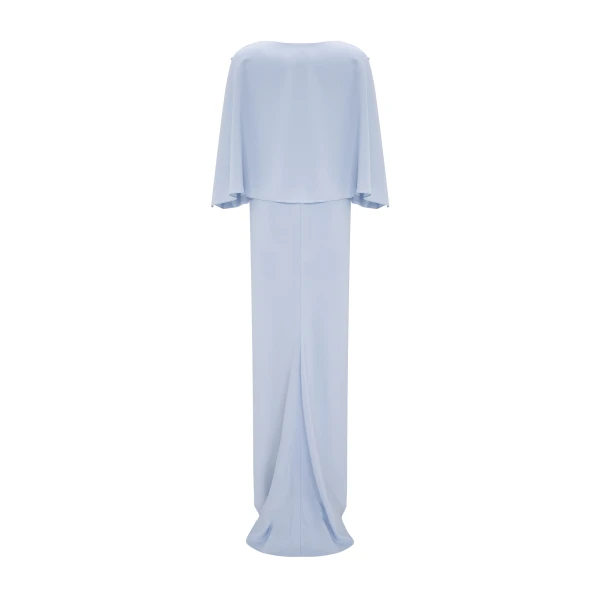 Marmar Halim Floral Appliqued Crepe Cape Gown Gowns