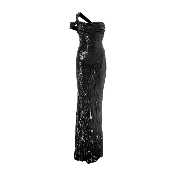 Marmar Halim Hand Pleated Draped Payette Gown Gowns