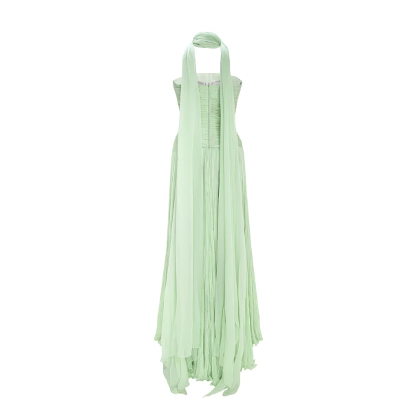 Marmar Halim Hand Pleated Silk Georgette Gown Gowns