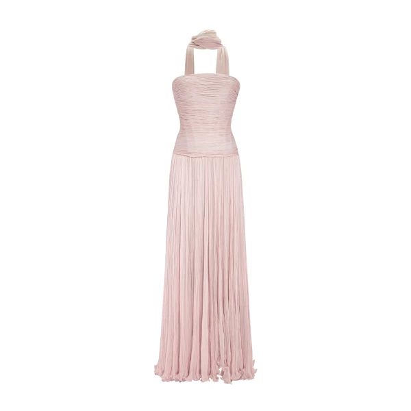 Marmar Halim Hand Pleated Silk Georgette Gown Gowns