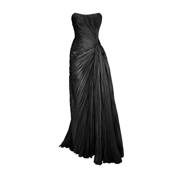 Marmar Halim Hand Pleated Slip Silk Gown Gowns