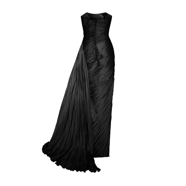 Marmar Halim Hand Pleated Slip Silk Gown Gowns