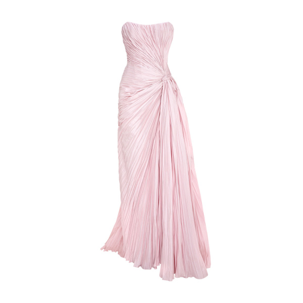 Marmar Halim Hand Pleated Slip Silk Gown Gowns