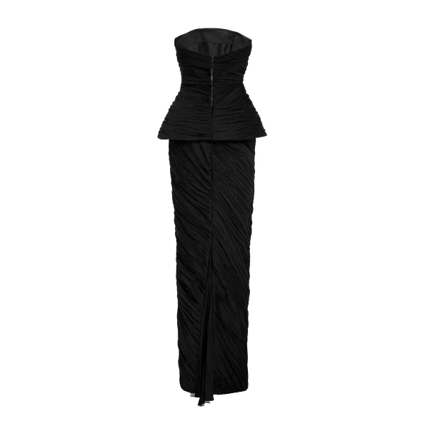 Marmar Halim Hand Pleated Taffeta-Silk Gown Gowns