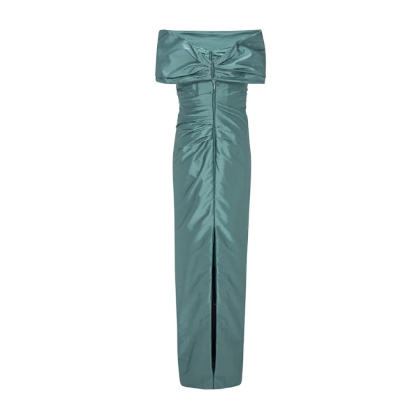 Marmar Halim Off Shoulder Taffeta Draped Dress Dresses