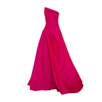 Marmar Halim One Shoulder Draped Tafeta Gown With Slit Gowns