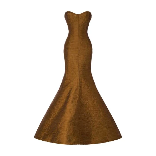 Marmar Halim Pleated Fish Tail Cut Gown Gowns