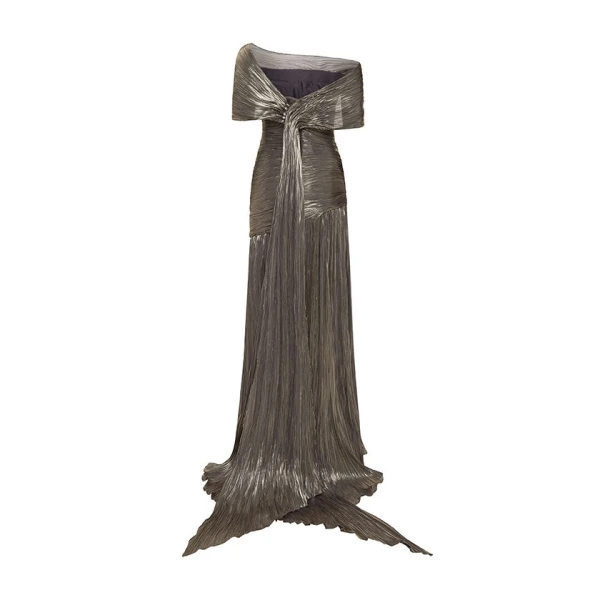 Marmar Halim Pleated Off-Shoulder With Fish Tail Dress Dresses