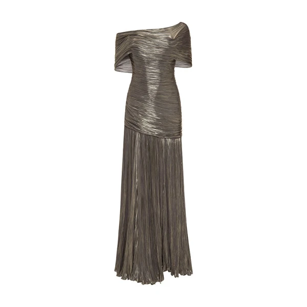 Marmar Halim Pleated Off-Shoulder With Fish Tail Dress Dresses