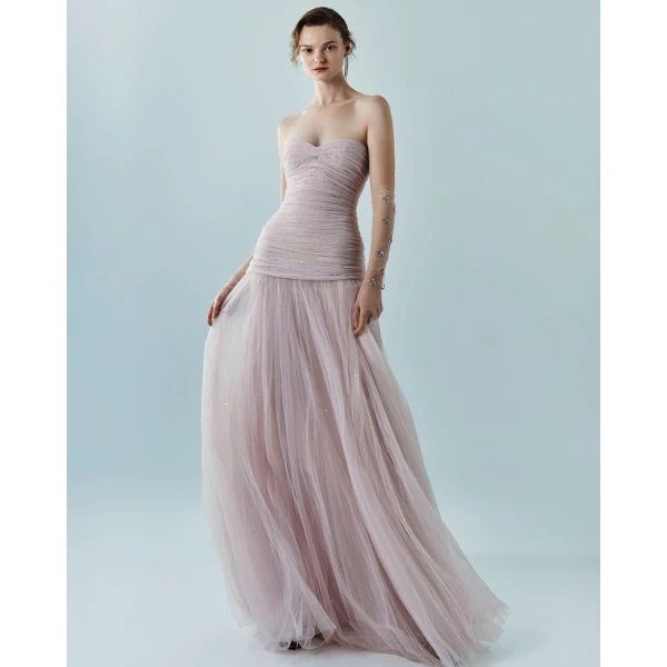 Marmar Halim Sequined Embroidered Tulle Dress Dresses