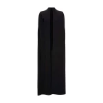 Marmar Halim Side Open Crepe Cape Dresses